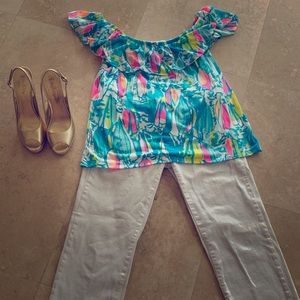 White Lilly Pulitzer Capris